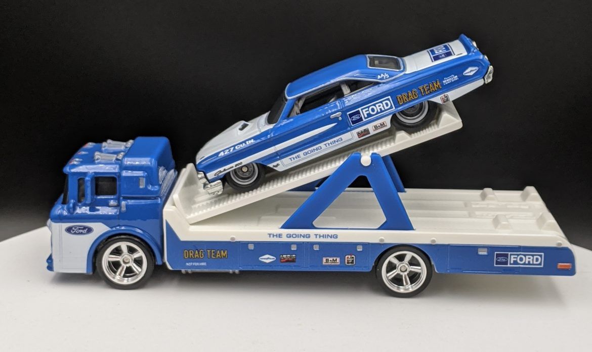 Ford Galaxie Drag Car and Ford C300 Truck in Ford Team livery