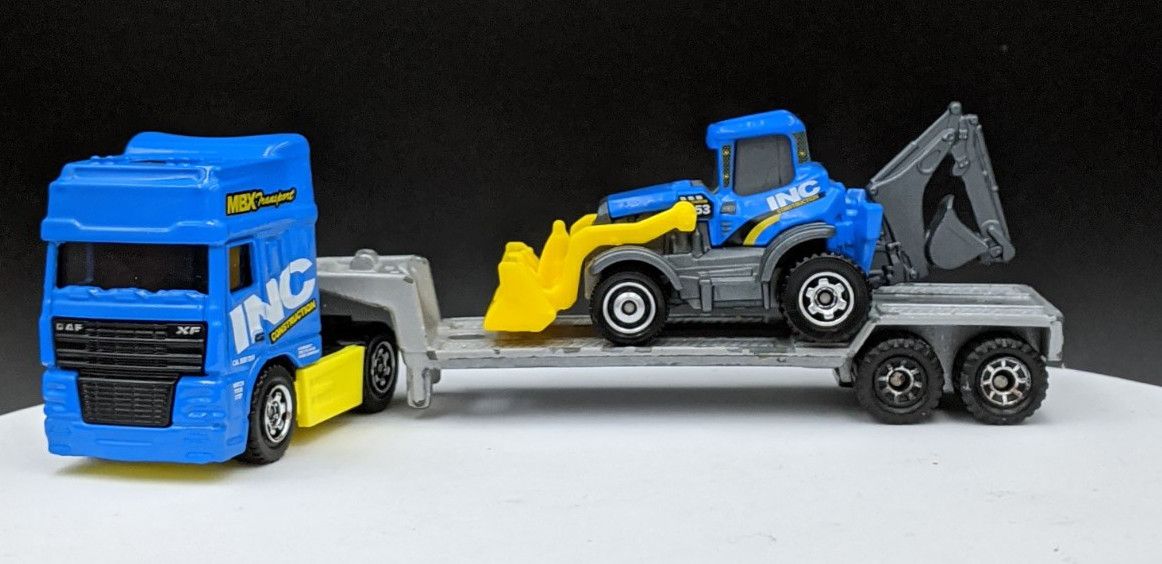 DAF Cabover and Back Hoe in INC Livery