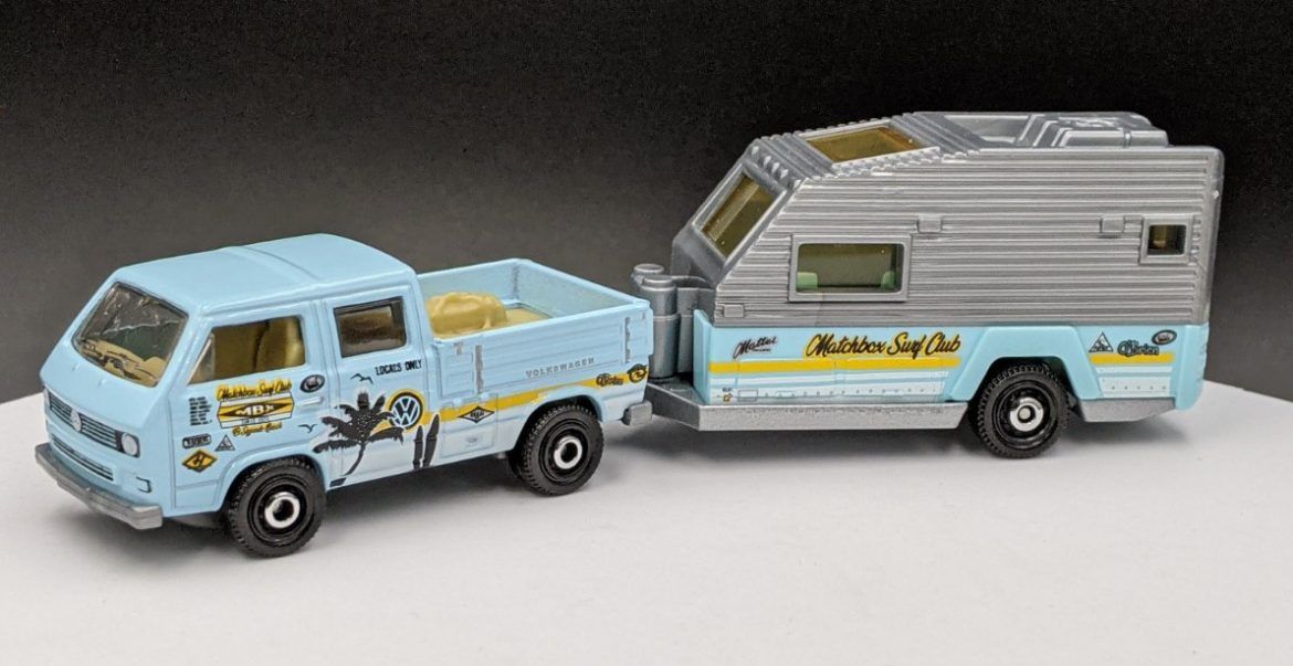 Matchbox Caravan with VW Dual Cab